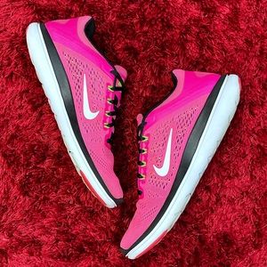 Nike Flex Run 2016 Shoes 9.5 Women’s Pink Black 830751-600 White